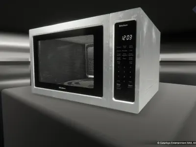 Microwave Low-poly 3D model