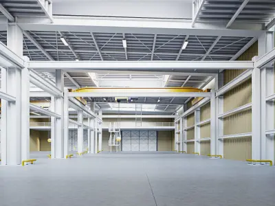 Warehouse Interior - Exterior  3D model