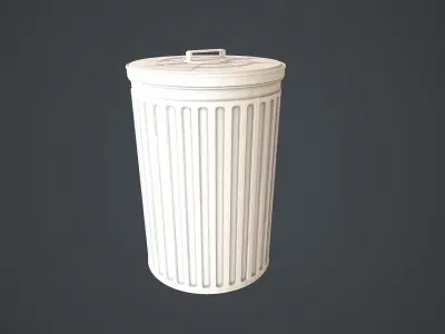 Trash Can - 4K PBR Game Ready  Low-poly 3D model