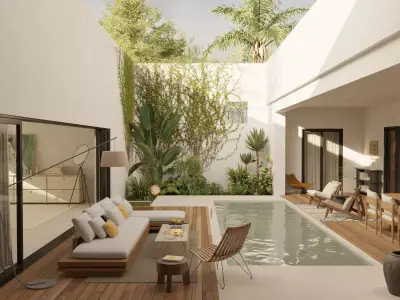 Exterior Pool Villa 3D model