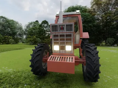 Harvester tractor 845XL 3D model