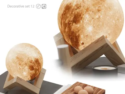 Decorative set 012 3D model buy