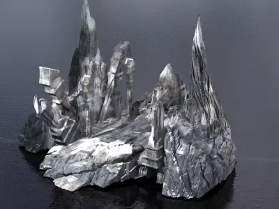 Ancient Assyria Mountain  3D model