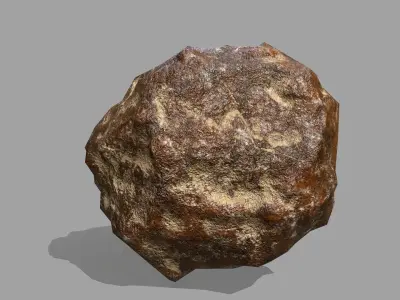 Rock Set Low-poly 3D model 9