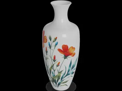 Home decorations Ceramic Vase Low-poly 3D model