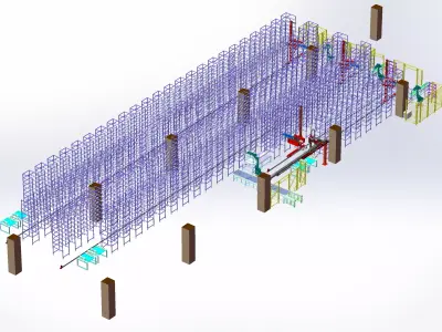 Automated Storage and Retrieval System 3D model