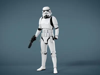 StormTrooper Rigged Textured Model  3D model