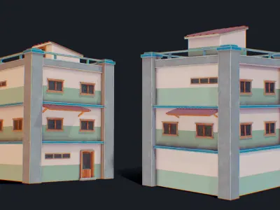 House of Color H Low-poly 3D model