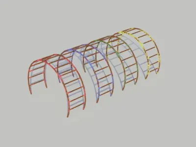 Playground Climbing Arch Frame - Low-poly PBR  Low-poly 3D model