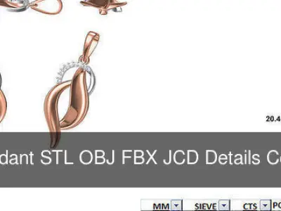 141 Light Weight Pendant STL OBJ FBX JCD Details Collection 3D Model Pack