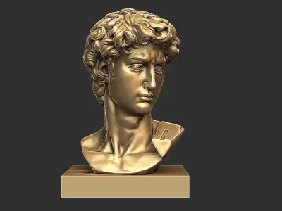 DAVID BUST 3D print model