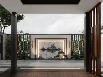 chinese courtyard 3D model