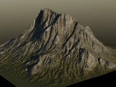 Mountain 3D model 3D model