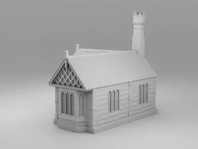 House with a stove 3D print model