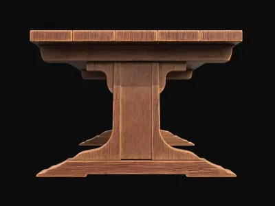 Medieval Market-Table Free 3D model