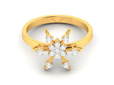 Diamond Ring For Women 3d Print Model 3D print model 10