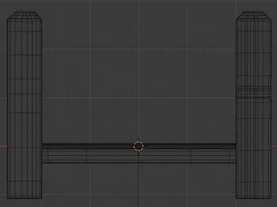 Simple wooden bridge demo Free 3D model