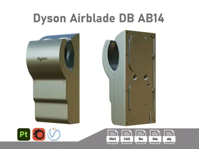 Dyson Airblade db AB14 Low-poly 3D model