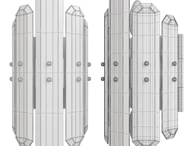 Bolton 2 Light Sconce Low-poly 3D model