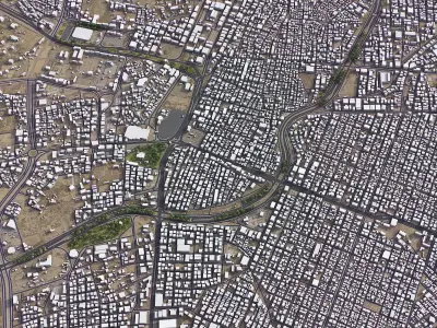 Taif - city Low-poly 3D model