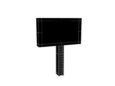 Voxel Advertising Banner v1 001 Low-poly 3D model