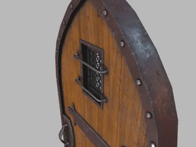 Medieval Door-4 Low-poly 3D model