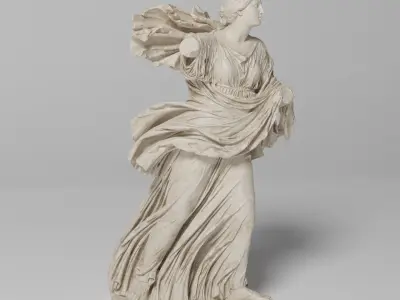 Chiaramonti Niobid Sculpture VR AR Mobile-ready Game-ready Low-poly 3D model