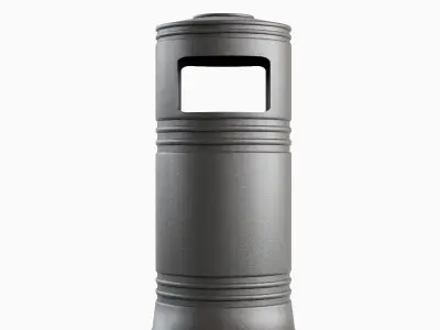 Street Trash Bin 01 Low-poly 3D model purchase