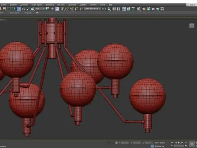 TUM chandelier  Low-poly 3D model