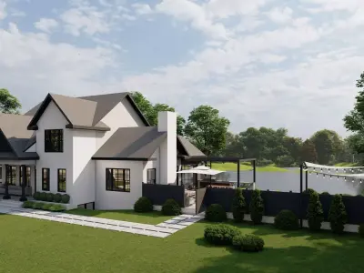 Garden Landscape 3D Model - SketchUp and Lumion Scene 3D model