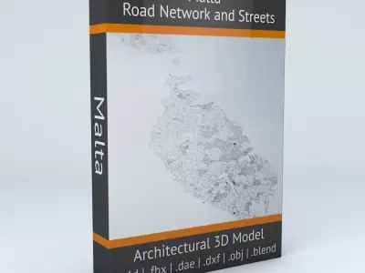 Malta Road Network and Streets 3D model