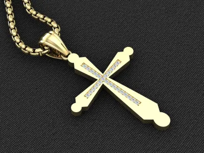 Cross Light Gold 3CP068 3DM STL 3D model