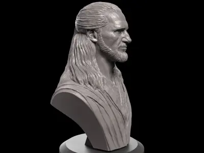 Liam Neeson - Qui-Gon Jinn Bust 3D print model