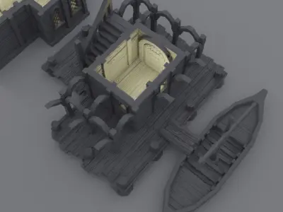 Fisher Sea Lodge Tabletop Terrain 28 mm 3D print model