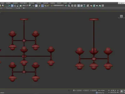GREENWICH CHANDELIER  Low-poly 3D model