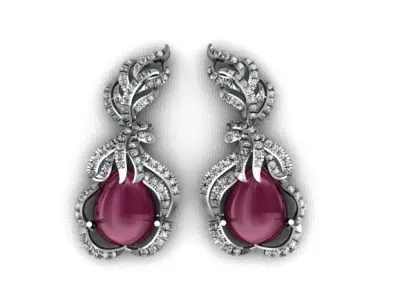 Diamond Earring 3D print model