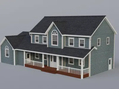 Low Poly house 17 Low-poly 3D model