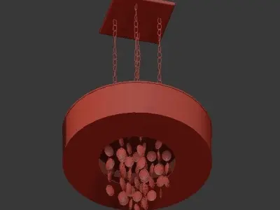 Counterpoint 11 Light Chandelier 3D model