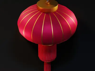 Chinese Lantern Low-poly 3D model