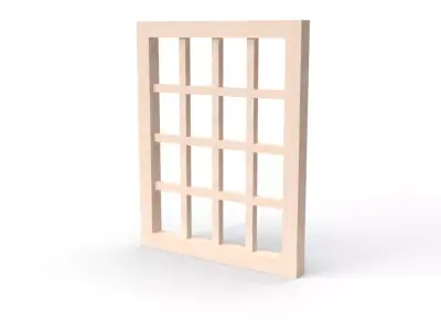 Cross Hatch Window With Doors Free 3D model