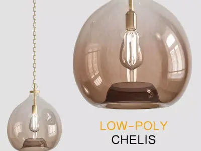 Chelis chandelier 3d model Low-poly 3D model