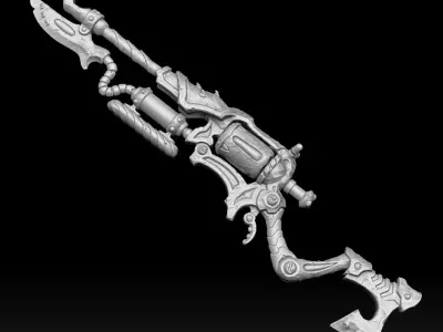 Stylized toxic rifle 3d print 3D print model