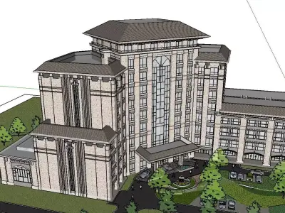 vacation spot-Resort-Fashion Leisure Hotel-0108 3D model