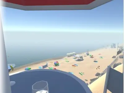 Summer Beach - Low Poly Low-poly 3D model