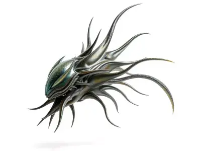 Alien Biomechanical Creature model pack Low-poly 3D model