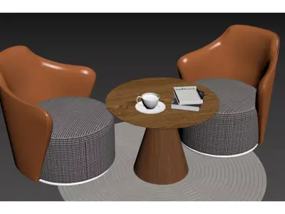 Modern light luxury furniture 3D model