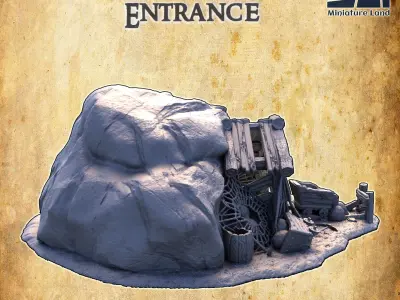 Infested Mine Entrance Tabletop Terrain 28MM 3D print model 3D print model
