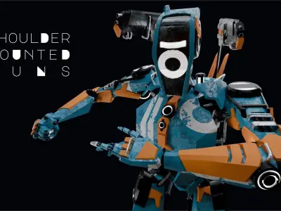 ROBOT CHARACTER  Low-poly 3D model