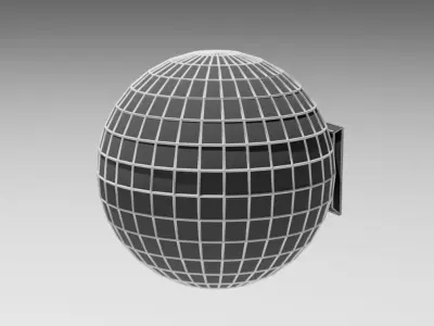 A Moon Wall Lamp Low-poly 3D model