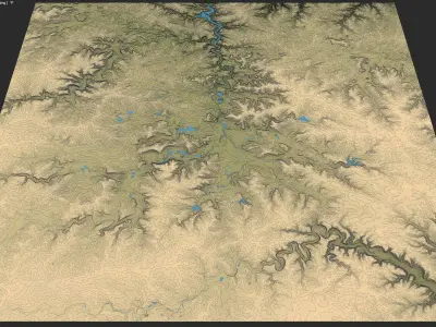 Rochester - 3D Terrain Low-poly 3D model